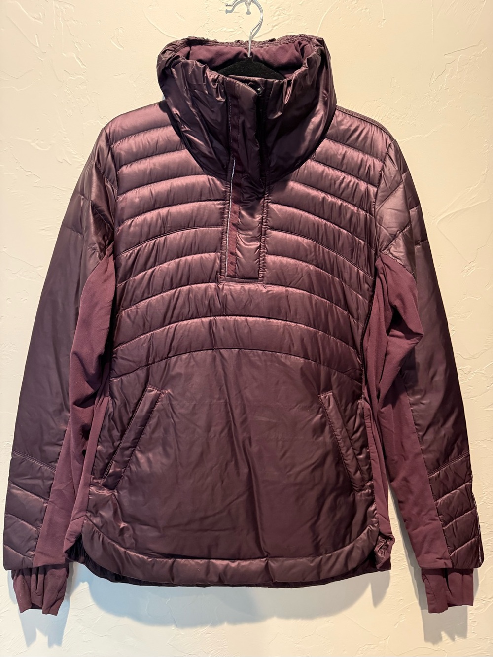 lululemon athletica Quilted Pullover Jacket in Plum